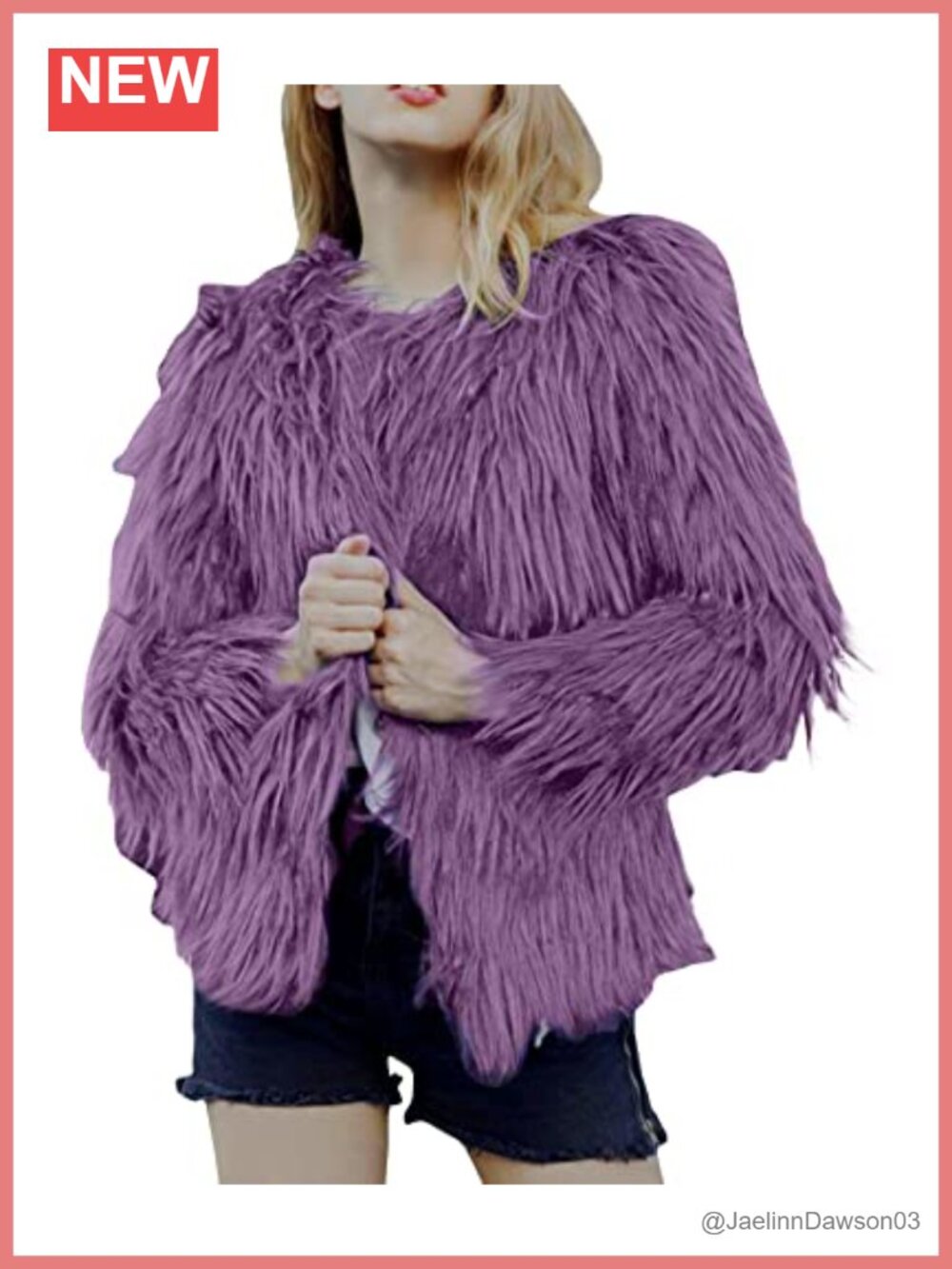 Faux Fur Long Sleeve Cardigan Coat for Women